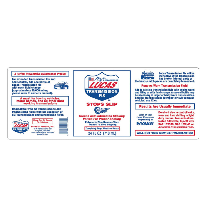 LUCAS LUC10009 Transmission Fix 24 oz, Brown