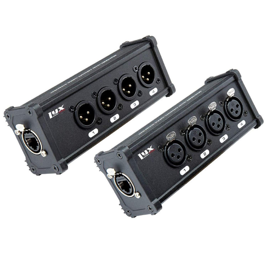 4 Channel 3 Pin Multi Network XLR Cable Breakout for Stage Sound Lighting and Recording Studio Male and Female to RJ45 Ethercon, Great for Sound Monitoring, Light Setup