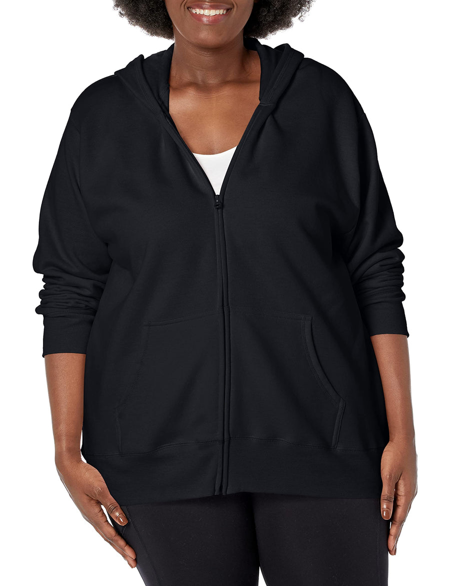 JUST MY SIZE womens Comfortsoft Ecosmart Fleece Full-zi