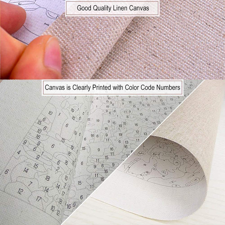 Landscape, Japanese Paint by Numbers for Adults Beginner, Lake, Home Wall Decor16x20 Inch