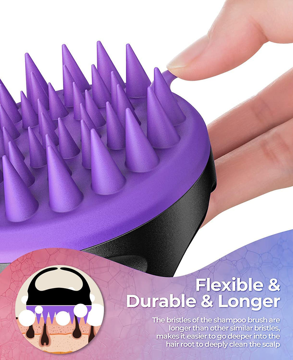 Scalp Massager Shampoo Brush, Scalp Brush Hair Scrubber, Hair Washing Brush Scalp Exfoliator Brush for Dandruff, 2 Pack Head Scrubber for All Hair Types of Women, Men
