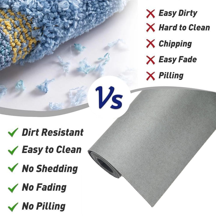 Thin Diatomaceous Earth Bath Mat,Non Slip Quick Dry Bath Mats for Bathroom,Super Absorbent Stone Bath Mat-Washable Shower Mat Bathroom Floor Mat (Light Grey,16x24)