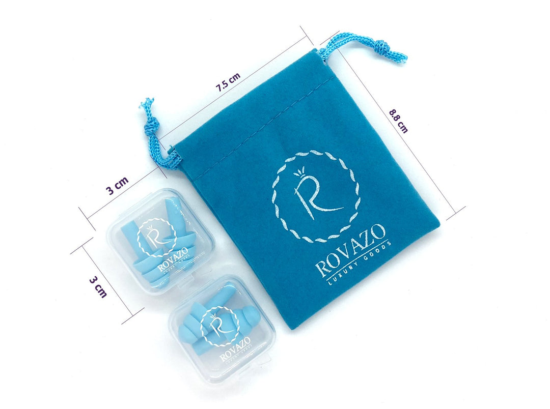 ROVAZO - Reusable Silicone Ear Plugs - 2 Pairs - NRR 32