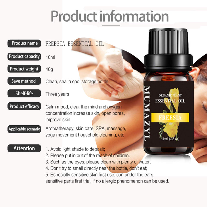 Freesia Essential Oil Set, Organic Plant Natural Pure G