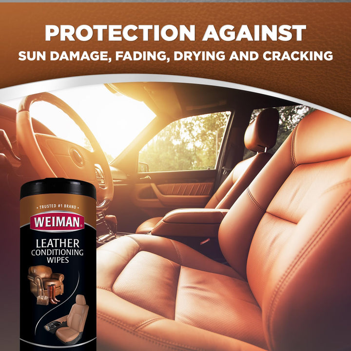 Leather Cleaner &amp; Conditioner Care Kit | Restores Leather Surfaces | Ultra Violet Protectants Help Prevent Cracking or Fading of Leather Furniture, Car Seats, Shoes