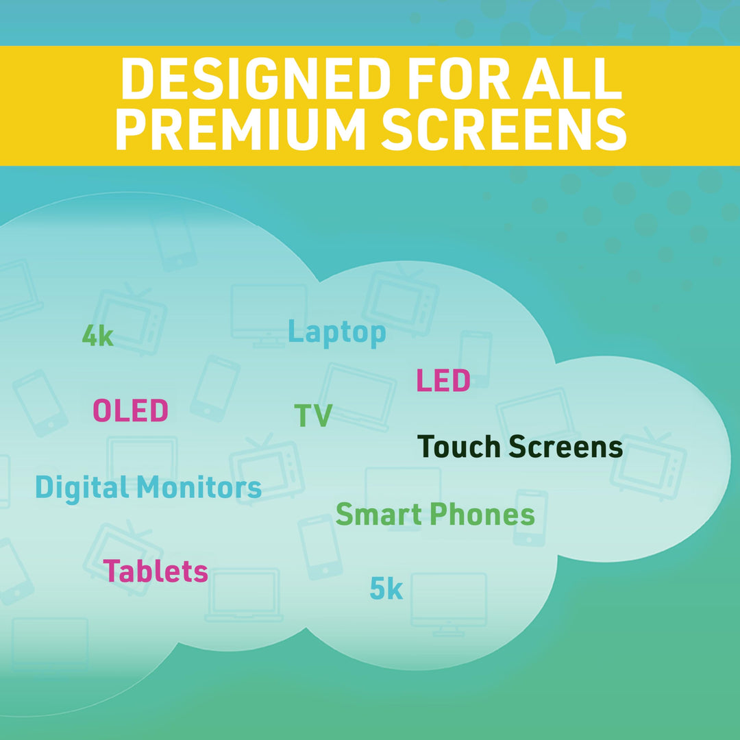 Screen Cleaner Kit | Safe for Cleaning Digital Screen, Smart Phone, Tablet, iPad | Alcohol, Ammonia, VOC Free | 100% Natural, Plant Based, Non-Toxic | 8 Oz + 2X E-Wipes