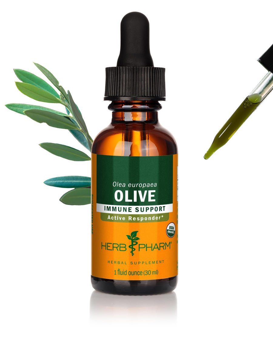 Herb Pharm Certified Organic Olive Leaf Liquid Extract 