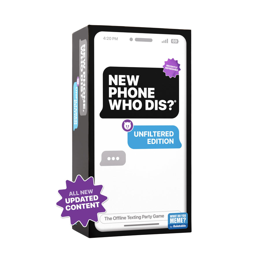 New Phone, Who Dis by Relatable, The Offline Text Message Party Game, All New Updated Content, Card Games for Adults, Viral Party Game, Game Night Games, Includes 100 Inbox Cards and 300 Reply Cards