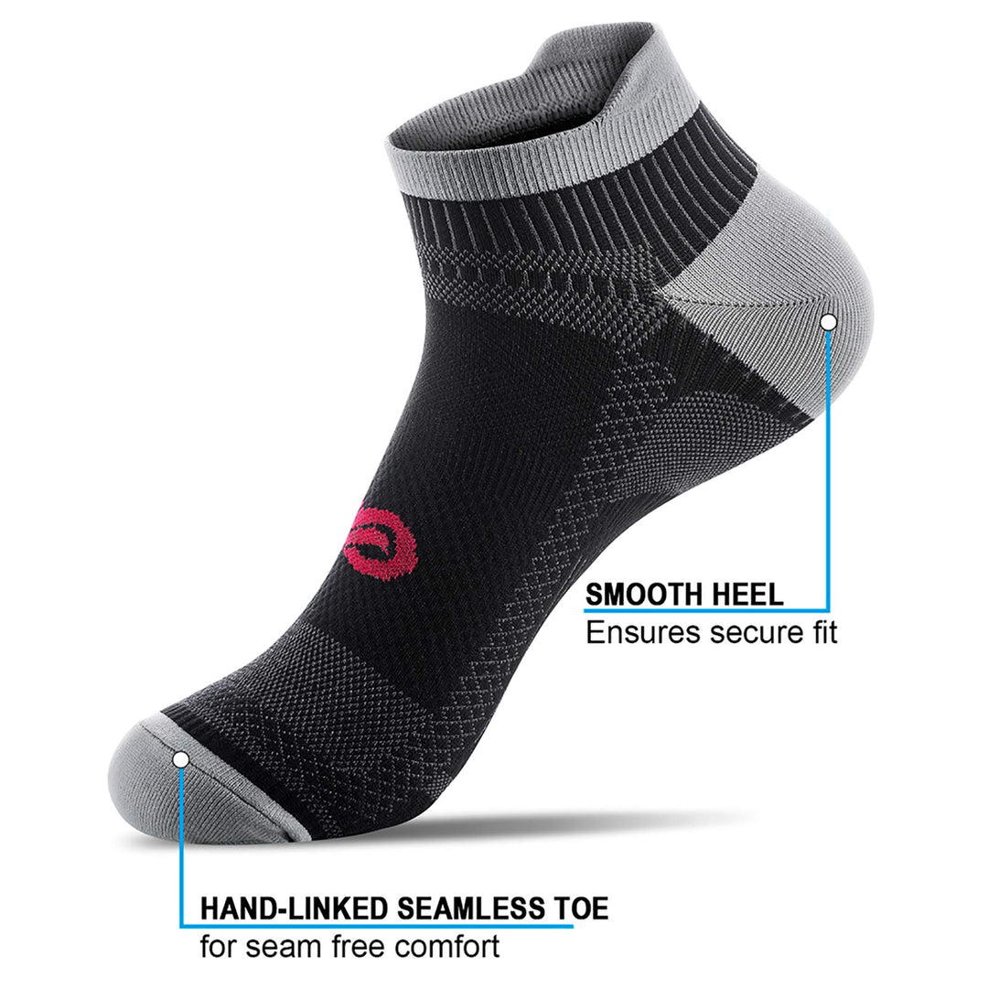 Ankle Compression Socks for Men and Women (6 Pairs), Low Cut Running Short Compression Plantar Fasciitis Socks Women with Ankle Support for Cyling, Athletic,achilles tendon
