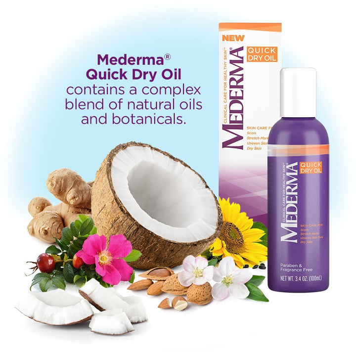 Mederma Skin Care Quick Dry Oil for Stretch Marks, 3.4 Oz