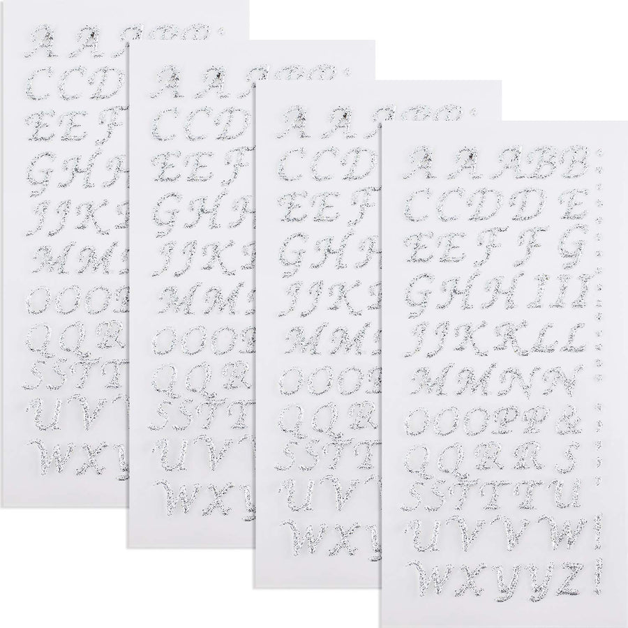4 Sheets Graduation Cap Decorations Peel and Stick Glit