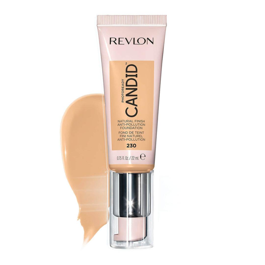 Revlon PhotoReady Candid Natural Finish Foundation, with Anti-Pollution, Antioxidant, Anti-Blue Light Ingredients, 230 Bare, 0.75 fl. oz.