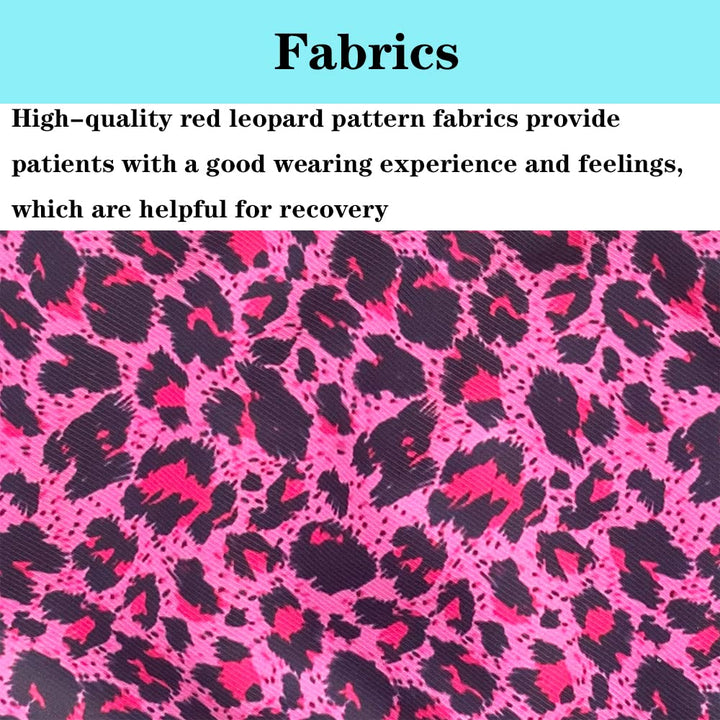 Ledhlth Leopard Women Arm Sling for Shoulder Elbow Wrist Injury Teenagers Adults Shlouder Brace Support Immobilizer for Broken Arm (Red Leopard print, Adults L)