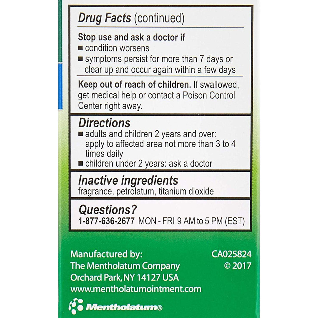 Mentholatum Original Ointment Soothing Relief Aromatic 
