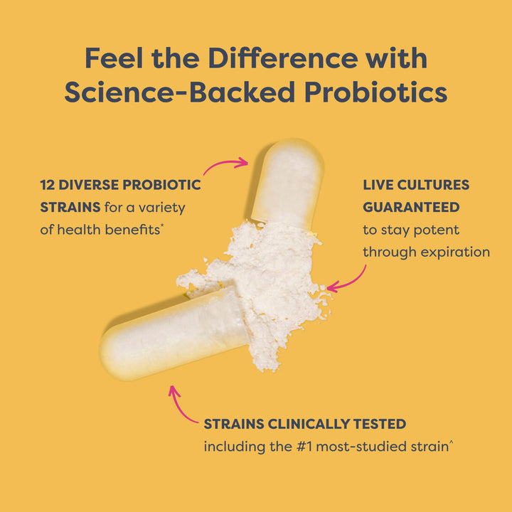 Extra Care Digestive Probiotic Capsules, 50 Billion CFU Guaranteed, Daily Supplement Supports Immune, Digestive, Respiratory Health(1), L. Rhamnosus GG, Dairy, Soy and Gluten-Free, 90 Count