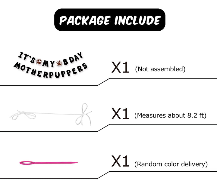 It’s My Bday Motherpuppers, Funny Dog Birthday Banner, Dog Paw Party Bunting Sign, Puppy Dog Pennant Decor