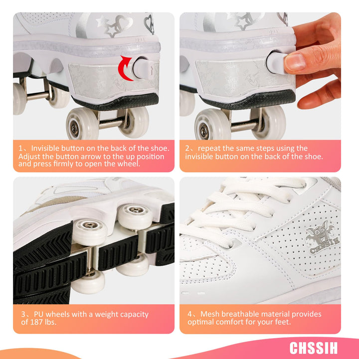 Roller Skate Shoes for Girls and Women - Kick Roller Sk