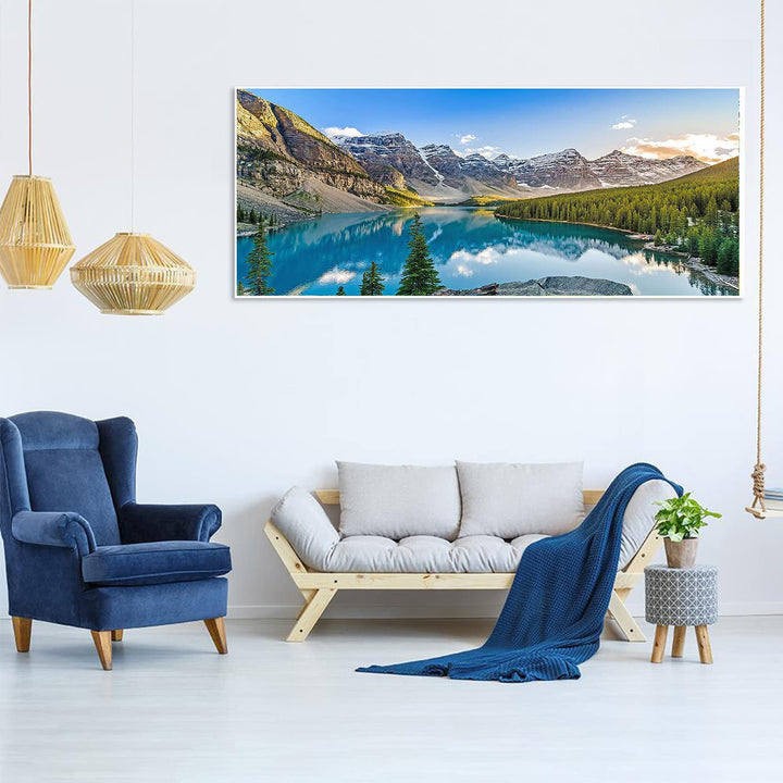 5D Diamond Painting Kits for Adults DIY Large Mountain Full Round Drill (35.5 x 15.7 inch) Crystal Rhinestone Embroidery Pictures Arts Paint by Number Diamond Art Kits for Home Wall Decor