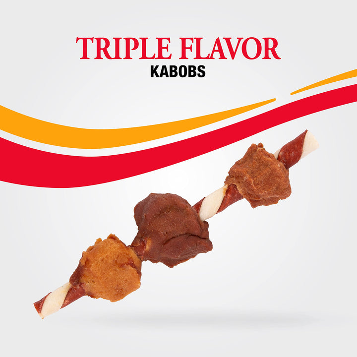 Good&#39;N&#39;Fun Triple Flavored Rawhide Kabobs for Dogs