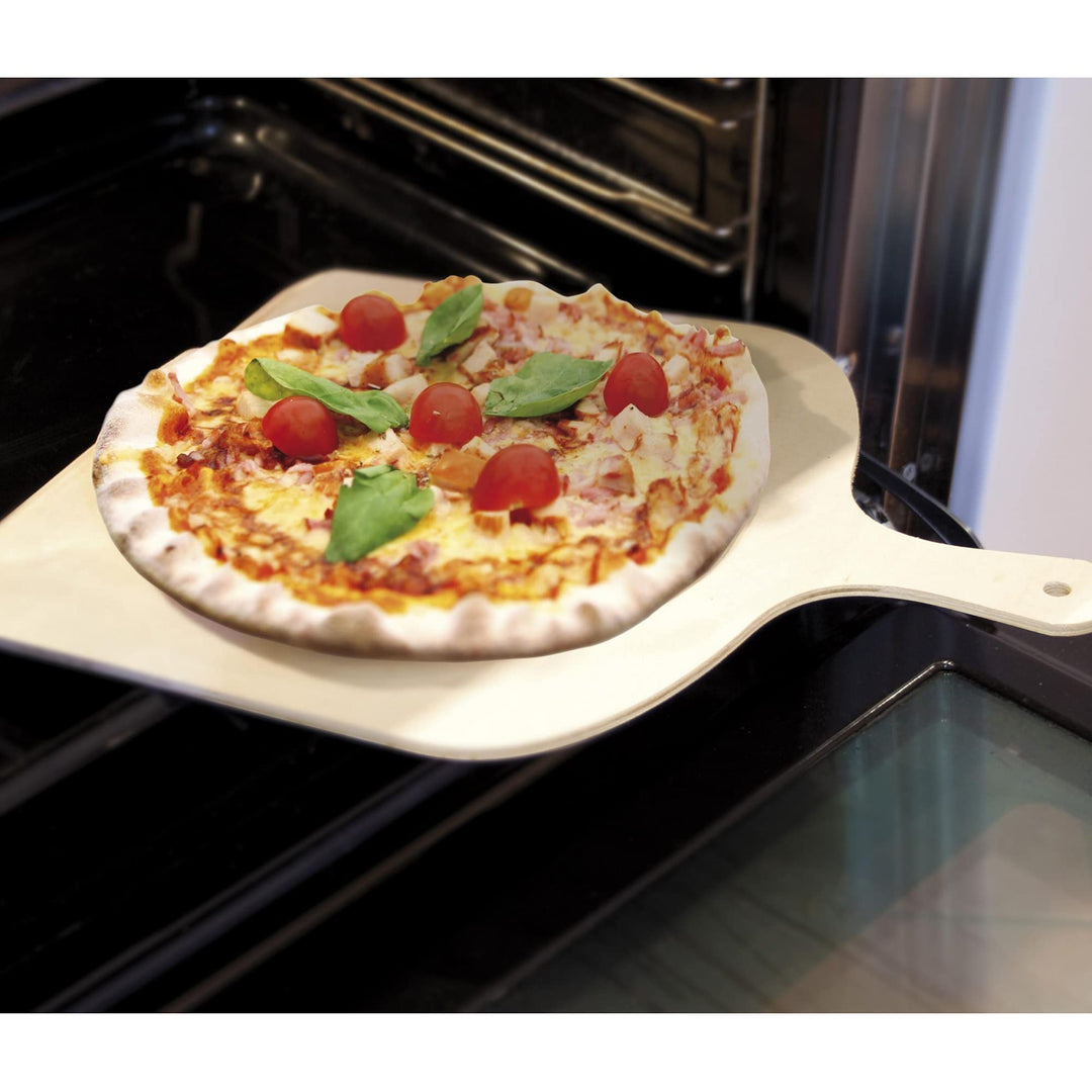 Birchwood Pizza Peel, 16 by 12-Inch,Silver/Brown