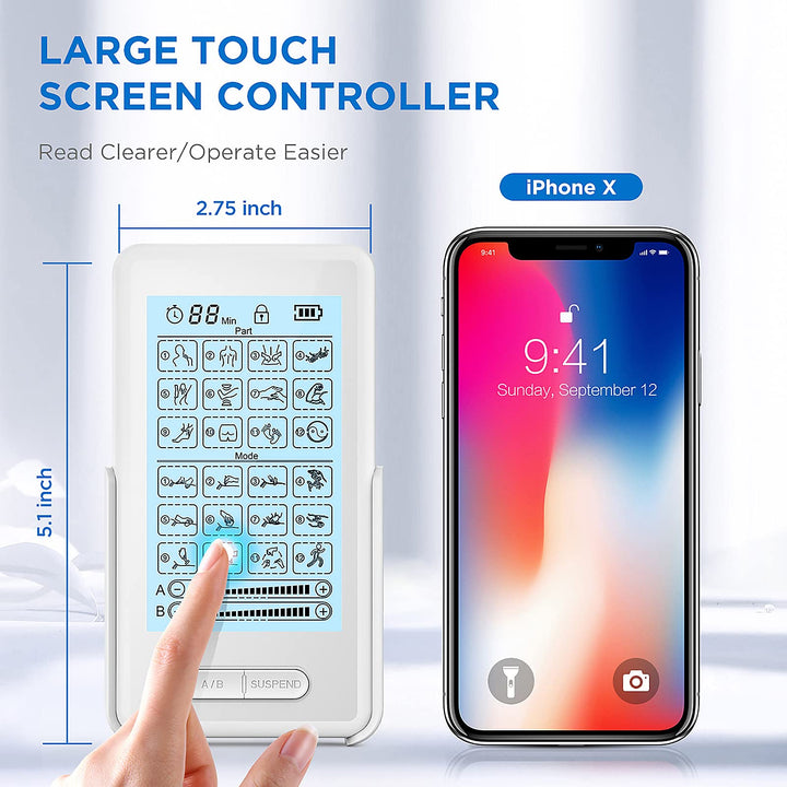 NURSAL Dual Channel TENS Unit Muscle Stimulator for Pai