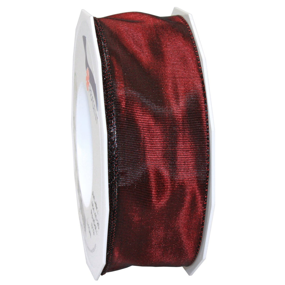 French Wired Lyon Fabric Ribbon, 1-1/2-Inch by 27-Yard, Burgundy