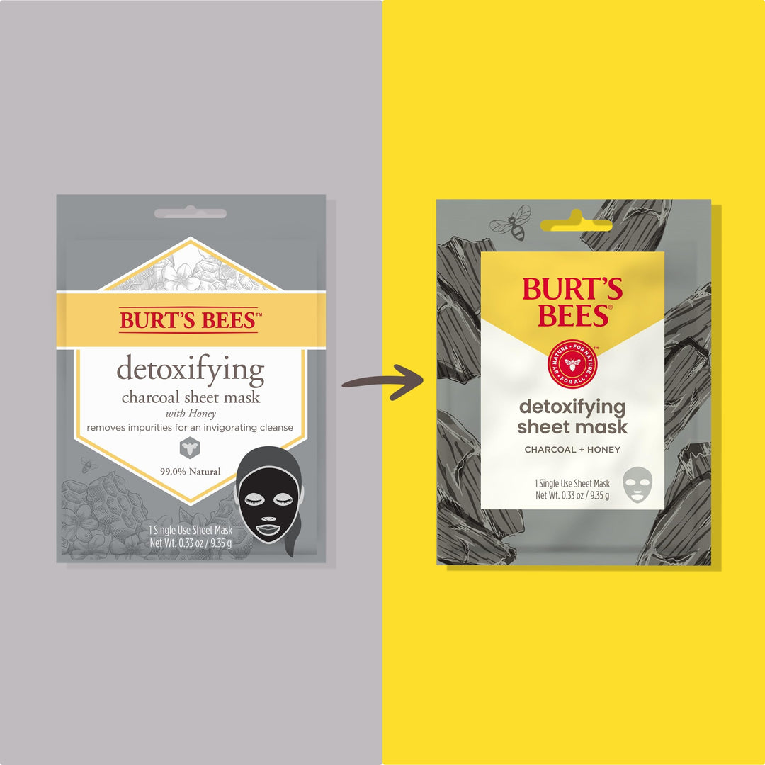 Burt&#39;s Bees Detoxifying Charcoal Sheet Mask, 6 Count