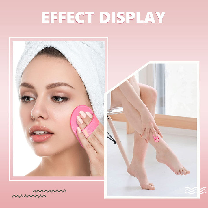 Hair Removal and Exfoliation Kit: Smooth Away Facial Hair Remover Pads (2 Sizes, 32 Pieces) and Fine Sandpaper (30 Pieces) for Women and Girls, Ideal for Lip, Body, and Crystal Depilatories