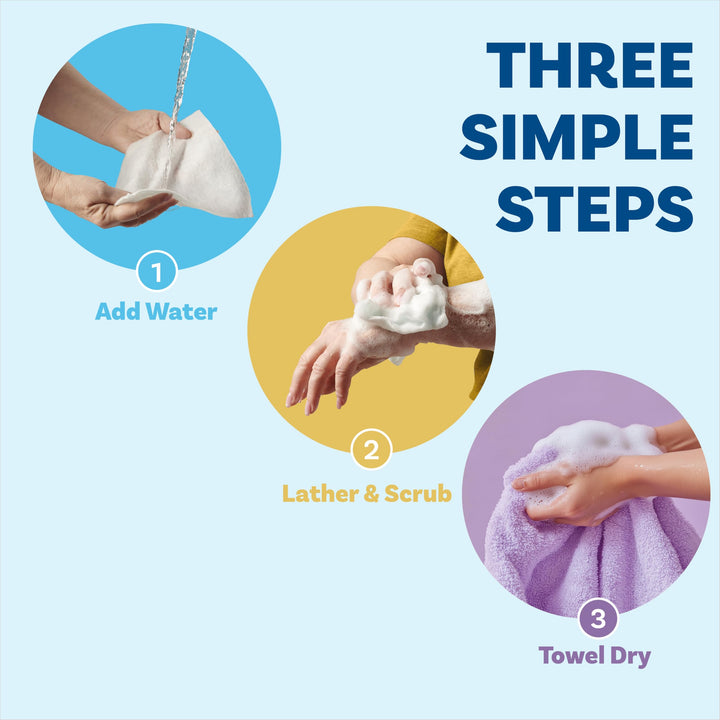 Scrubzz Disposable No Rinse Bathing Wipes - All-in-1 Si