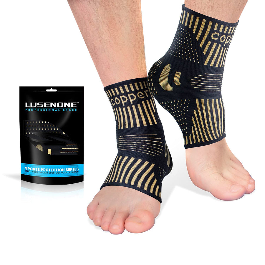 Lusenone Copper Ankle Brace Support for Men & Women