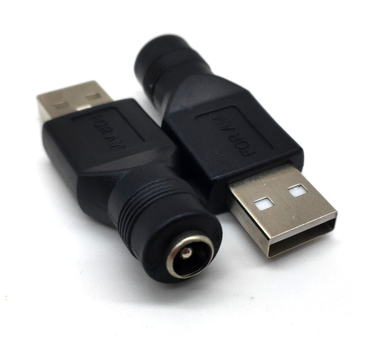 Traovien USB to DC Power Adapter, 2PCS USB 2.0 Male to 