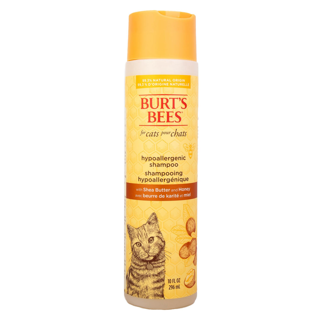 Burt&#39;s Bees for Pets Hypoallergenic Shampoo for Cats with Shea Butter and Honey, 99.7% Natural Origin Formulas, Pet Shampoo for Cats, Gentle Cat Shampoo, Cat Shampoo for Itchy Skin, 10 oz