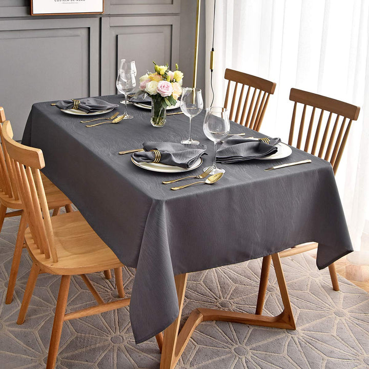 maxmill Jacquard Table Cloth Waving Pattern Water Proof