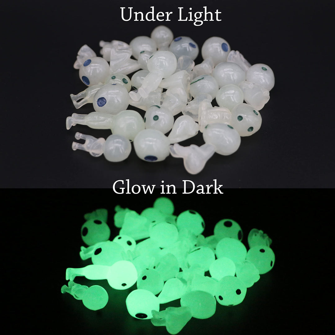 Fairy Garden Accessories Tree Elves Glow in Dark Garden Alien Decor Miniature Luminous Ghost kit for Micro Landscape Garden Decoration Outdoor Status Patio Lawn Yard Kit (20 Green)