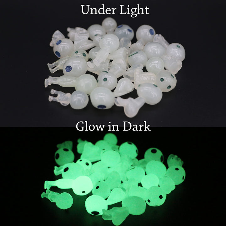 Fairy Garden Accessories Tree Elves Glow in Dark Garden Alien Decor Miniature Luminous Ghost kit for Micro Landscape Garden Decoration Outdoor Status Patio Lawn Yard Kit (20 Green)
