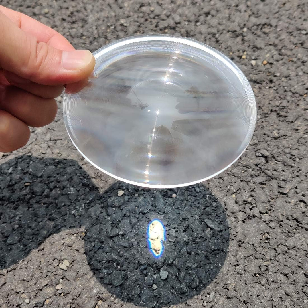 Fresnel Lens, Diameter 100mm (4&#39;&#39;), Focal Length 50mm, Acrylic Lens (not Glass), for Physics Classroom, Solar Heating, Magnifiying. (Focal Length 50mm)
