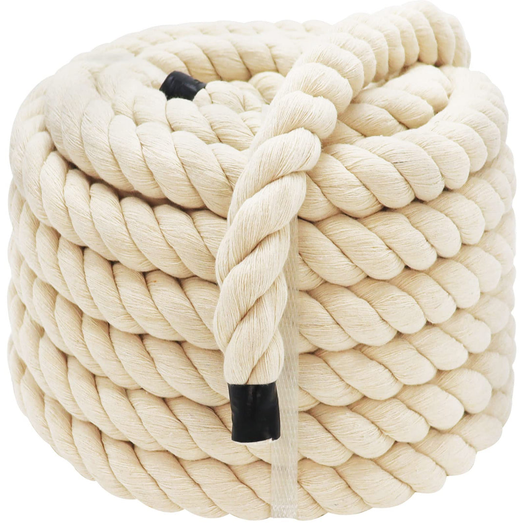 SINYLOO Brown Cotton Rope 1 inch Thick Craft Rope 50 fe