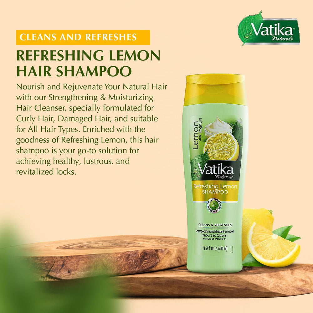 Dabur Vatika Refreshing Lemon Shampoo 400ml by Dabur