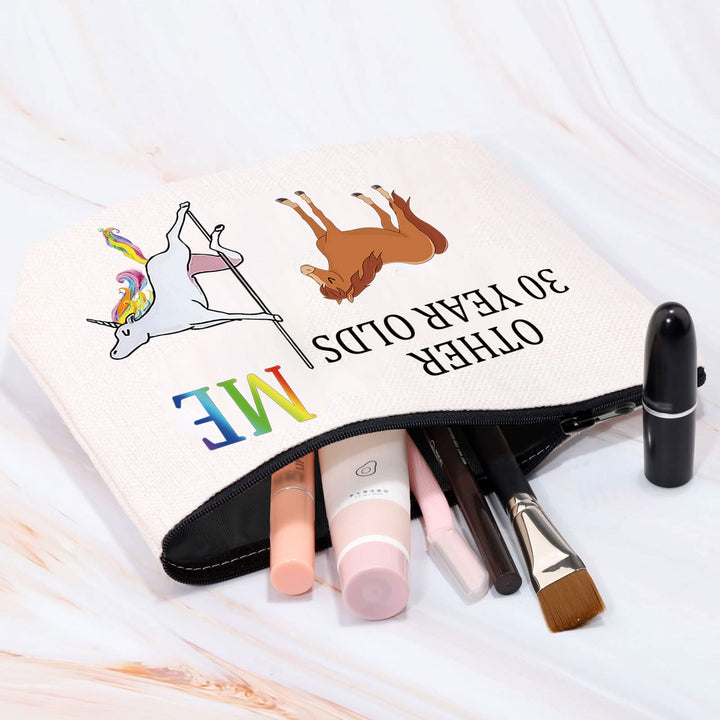 MBMSO Other 30 Year Olds Me Unicorn Makeup Bag Funny 30