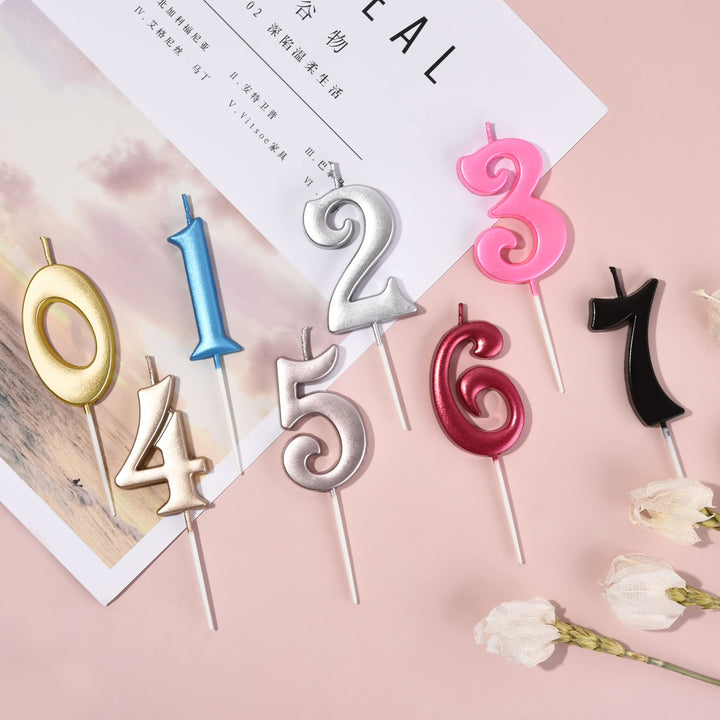 10-Count 0-9 Rose Gold Number Birthday Candles, Number One Birthday, Rose Gold Number Candles, Party Celebration, Baby Showers