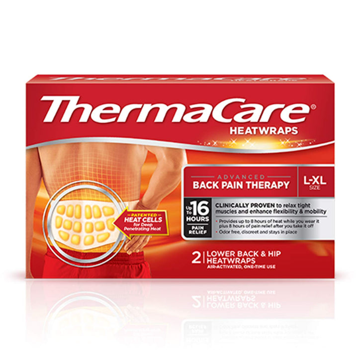 Thermacare Heat Wraps Lower Back &amp; Hip, L-XL