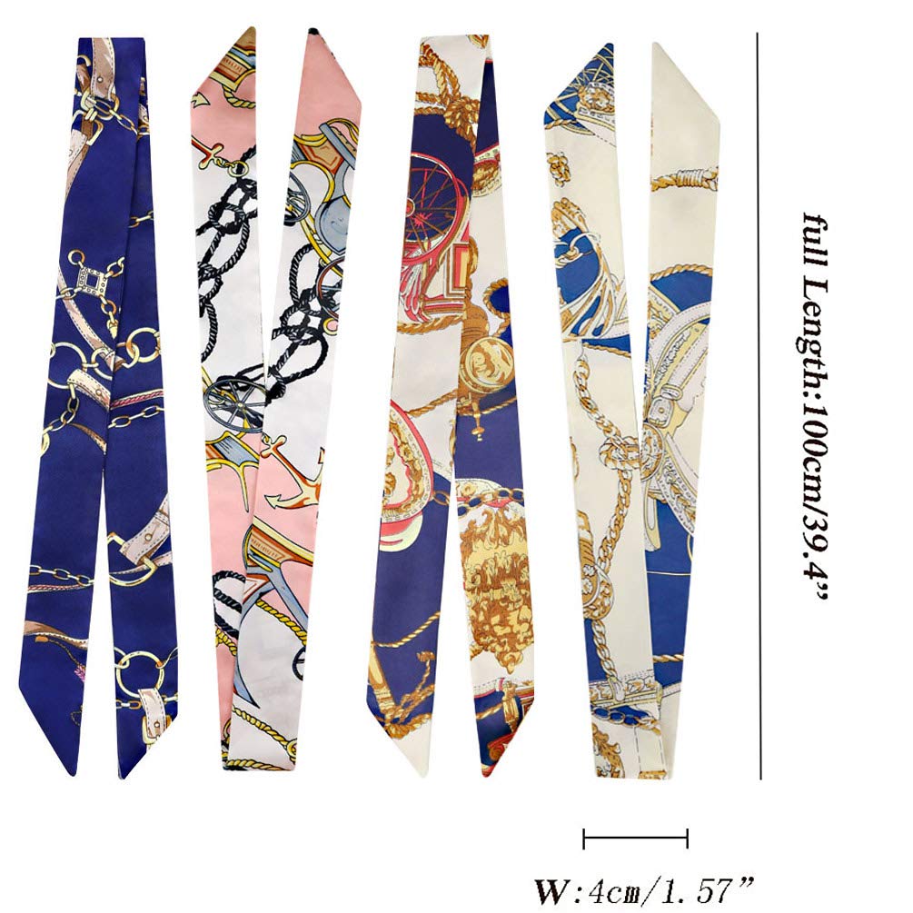 10PCS Womens Scarfs for Bag Handles Scarf Band Hair Neck Scarves Fashion Gifts fr Girl Decor