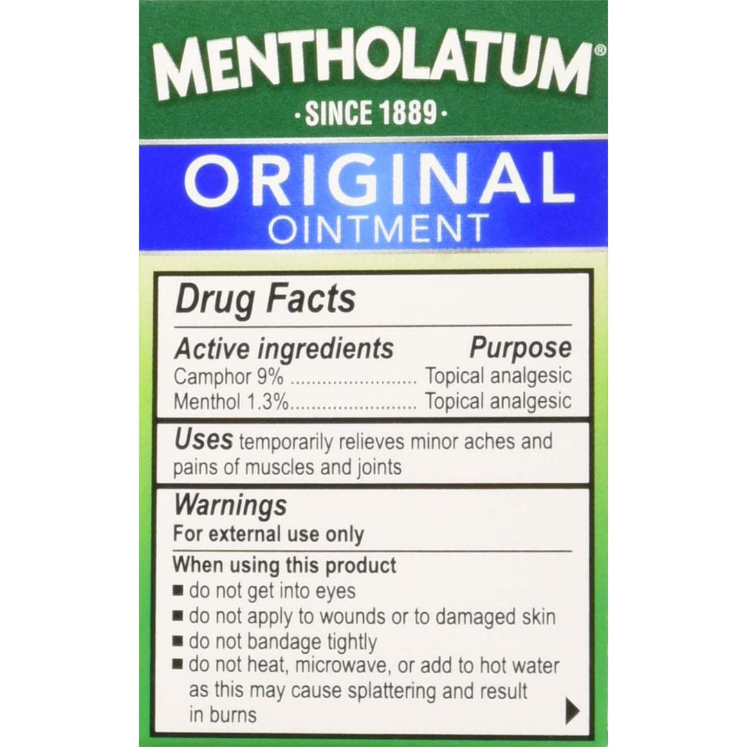 Mentholatum Original Ointment Soothing Relief Aromatic 