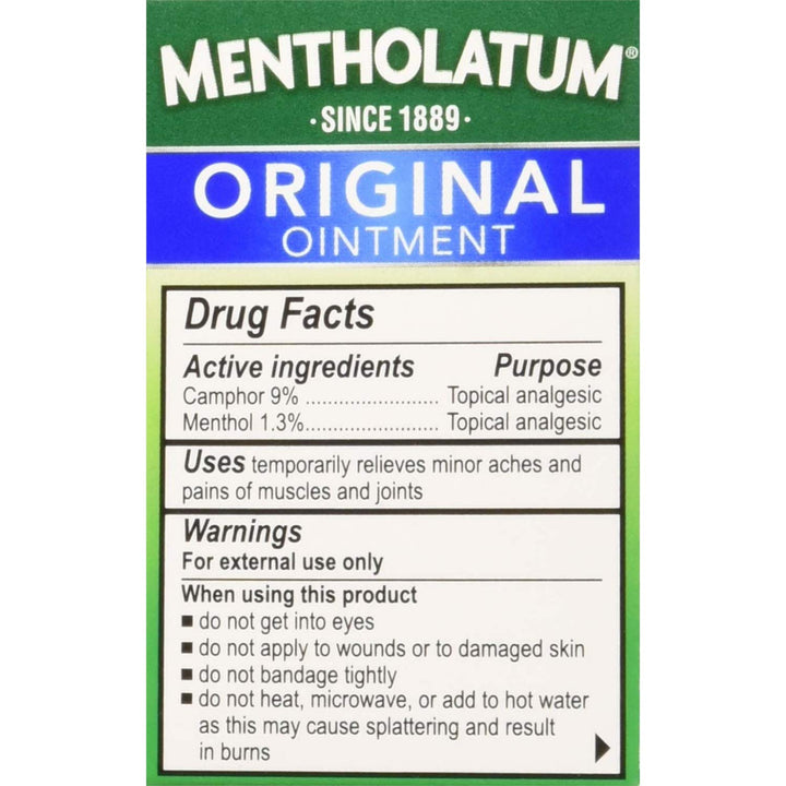 Mentholatum Original Ointment Soothing Relief Aromatic 