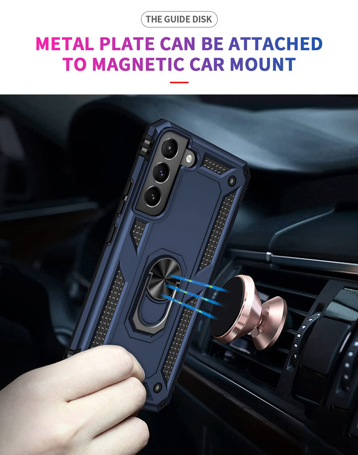 for Galaxy S22 Plus Case,Samsung Galaxy S22 Plus Case,with Screen Protector,[Military Grade] 16ft. Drop Tested Cover with Magnetic Kickstand Car Mount Protective Case for S22 Plus, Blue