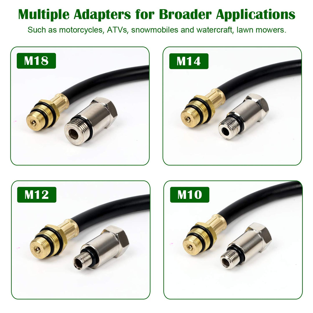 8pcs Petrol Engine Cylinder Compression Tester Kit Automotive Tool Gauge