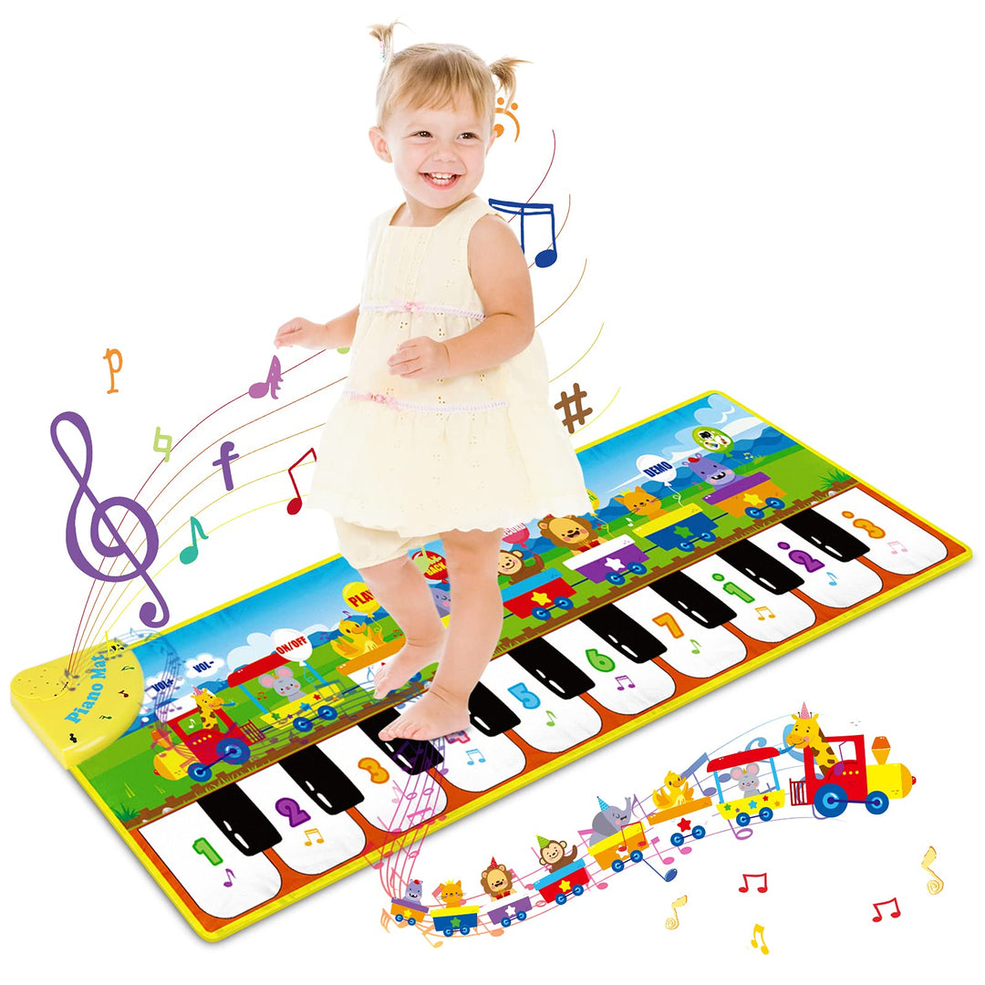 RenFox Baby Musical Piano Mat, Floor Dance Toys with 10