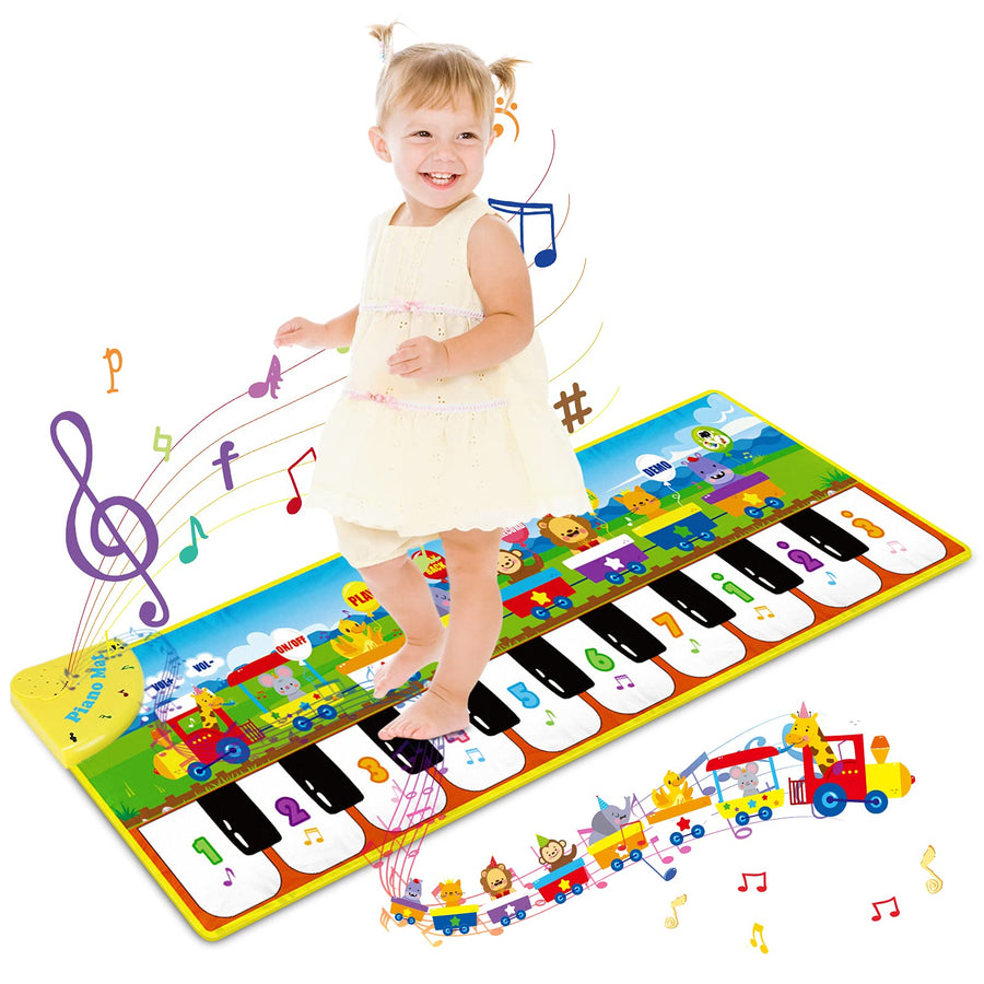 RenFox Baby Musical Piano Mat, Floor Dance Toys with 10