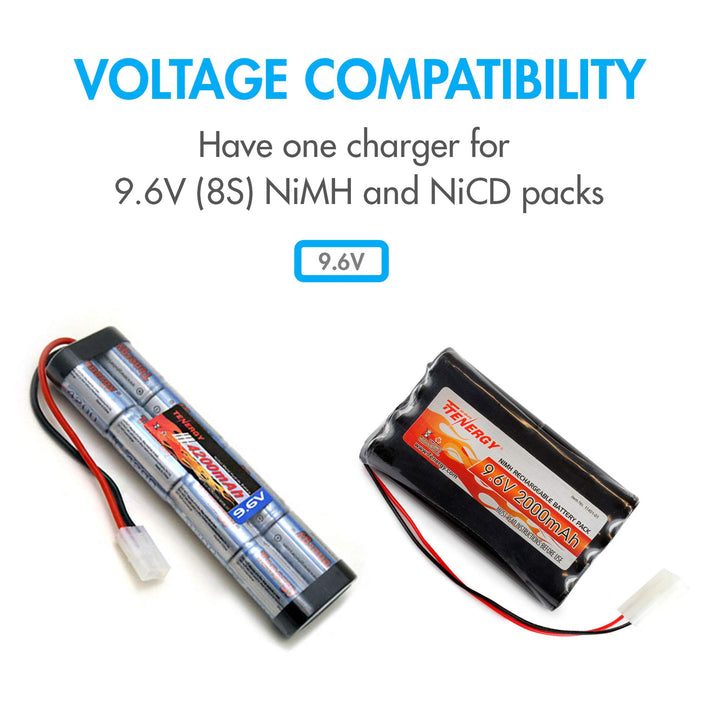 Tenergy RC Battery Charger for 9.6V (8S) NiMH/NiCd Batt