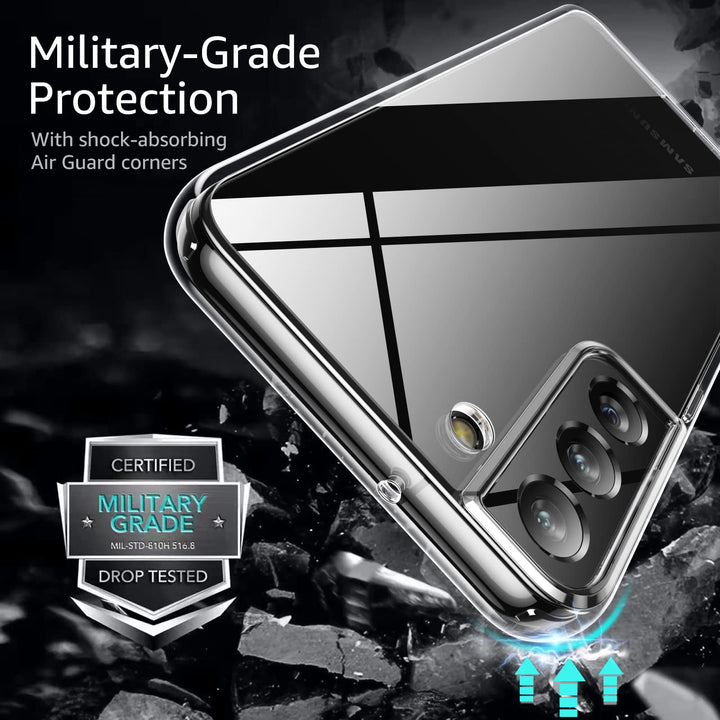 Shockproof Protective Designed for Samsung Galaxy S22+ Plus 5G Case, [NOT Fit S22 &amp; S22 Ultra], Silicone Clear Hard PC Back TPU Soft Bumper Rugged Lightweight Slim Design Phone Cover Cases, Clear